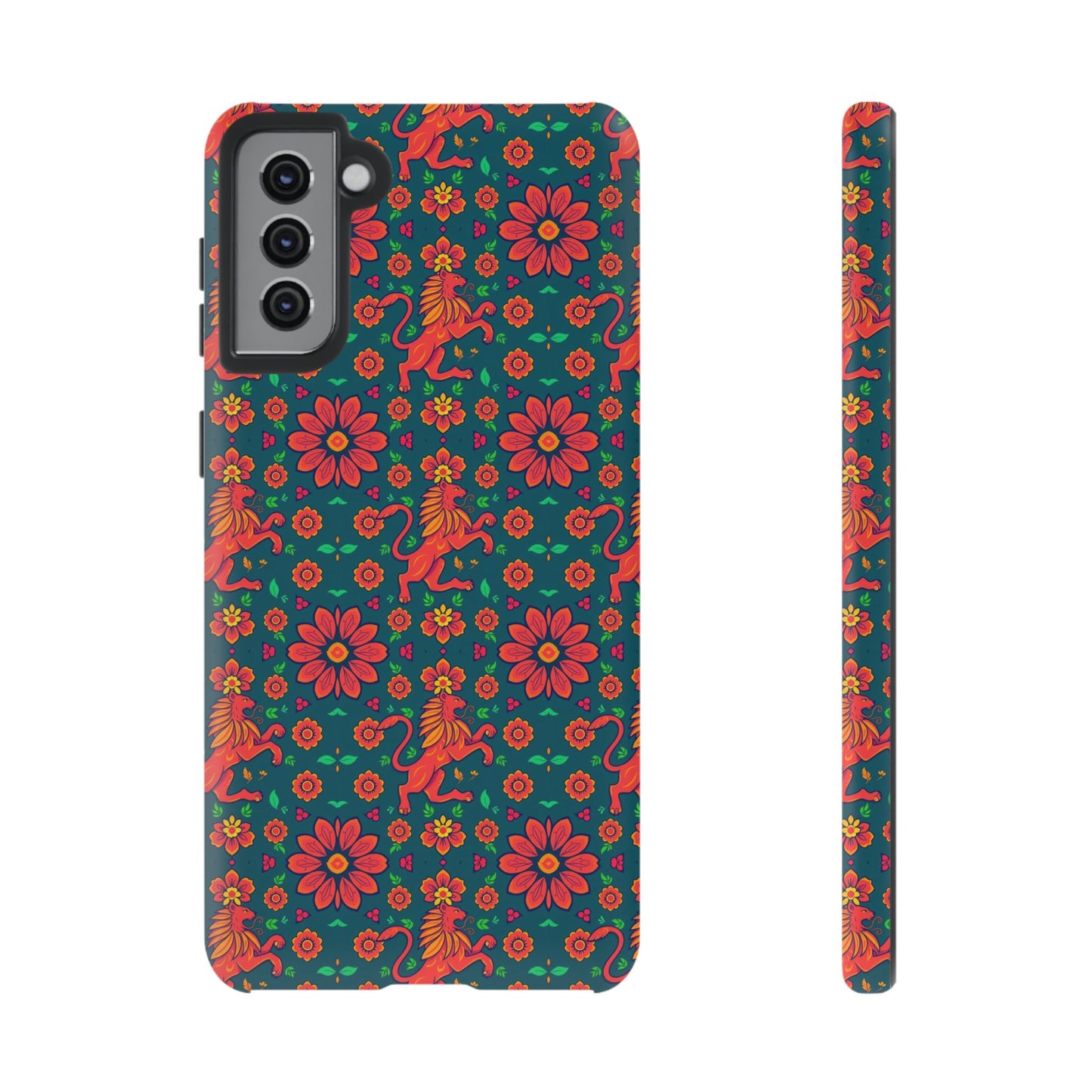 Tough Cases, Leo, Zodiac v2, Flower Pattern