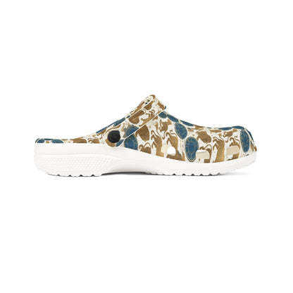 EVA Foam Rubber Shoes, (AOP), Leo, Zodiac, Pattern