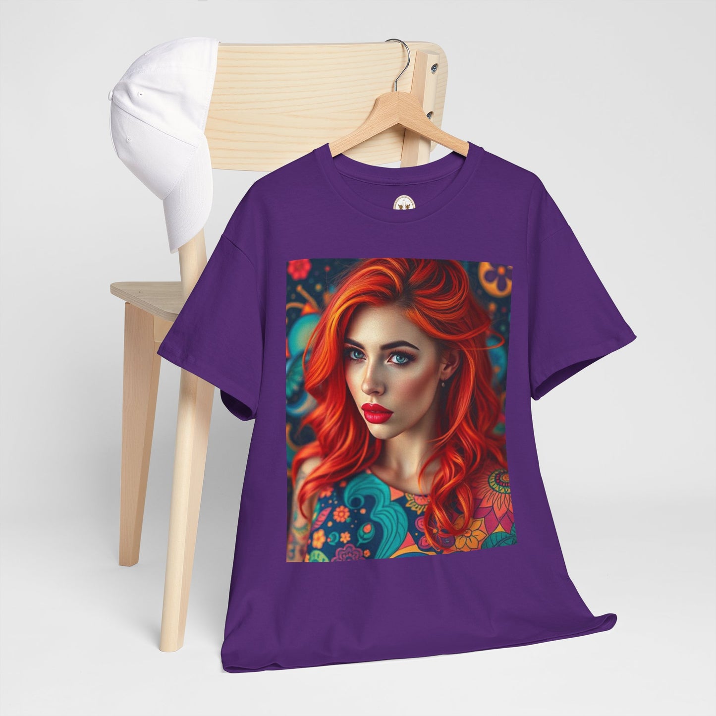 Unisex Heavy Cotton T-Shirt, Aquarius, Zodiac v1, Sexy Art