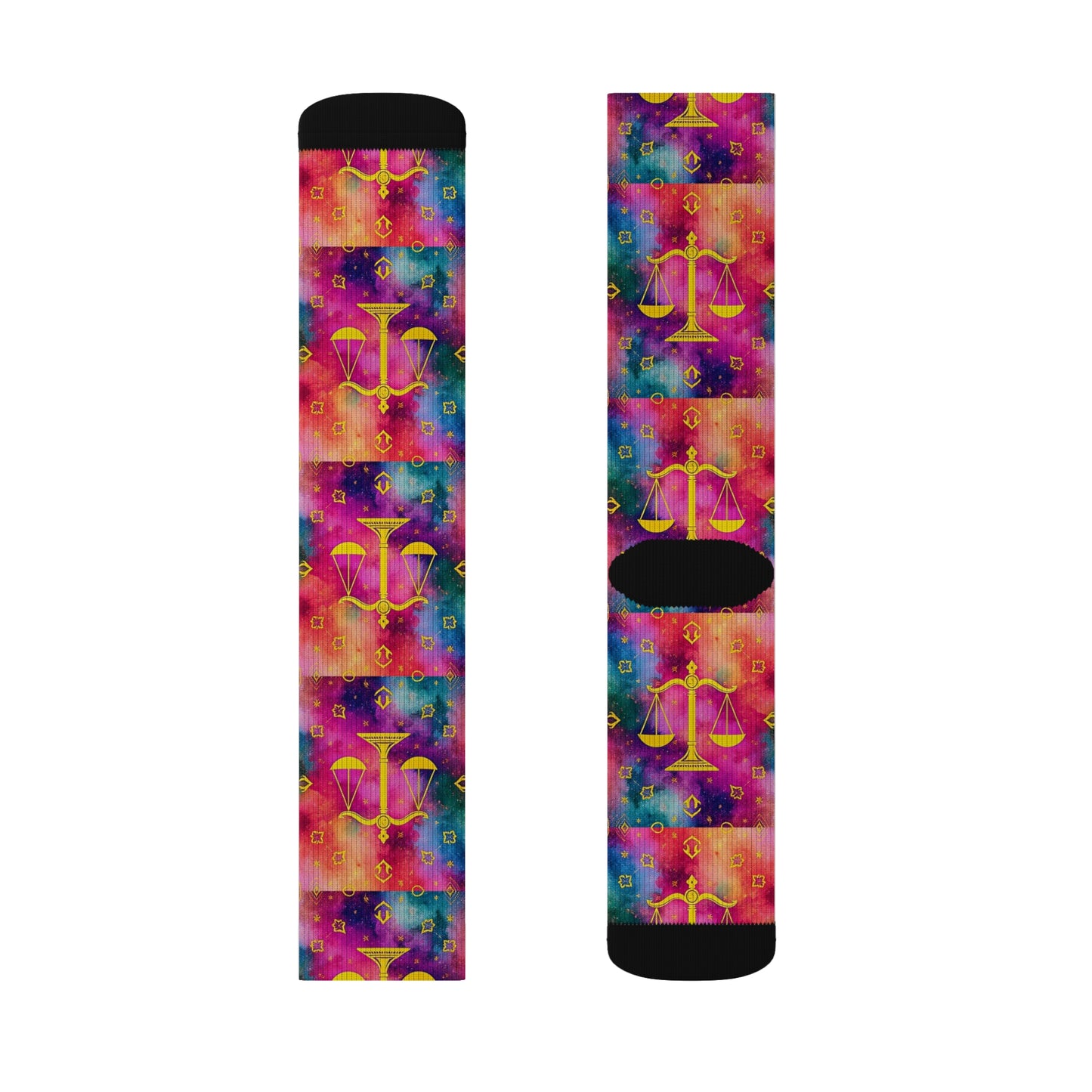 Sublimation Socks, Libra, Zodiac v3, Pattern