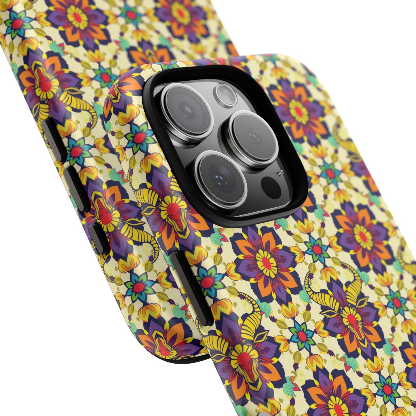 Tough Cases, Taurus, Zodiac v1, Flower Pattern