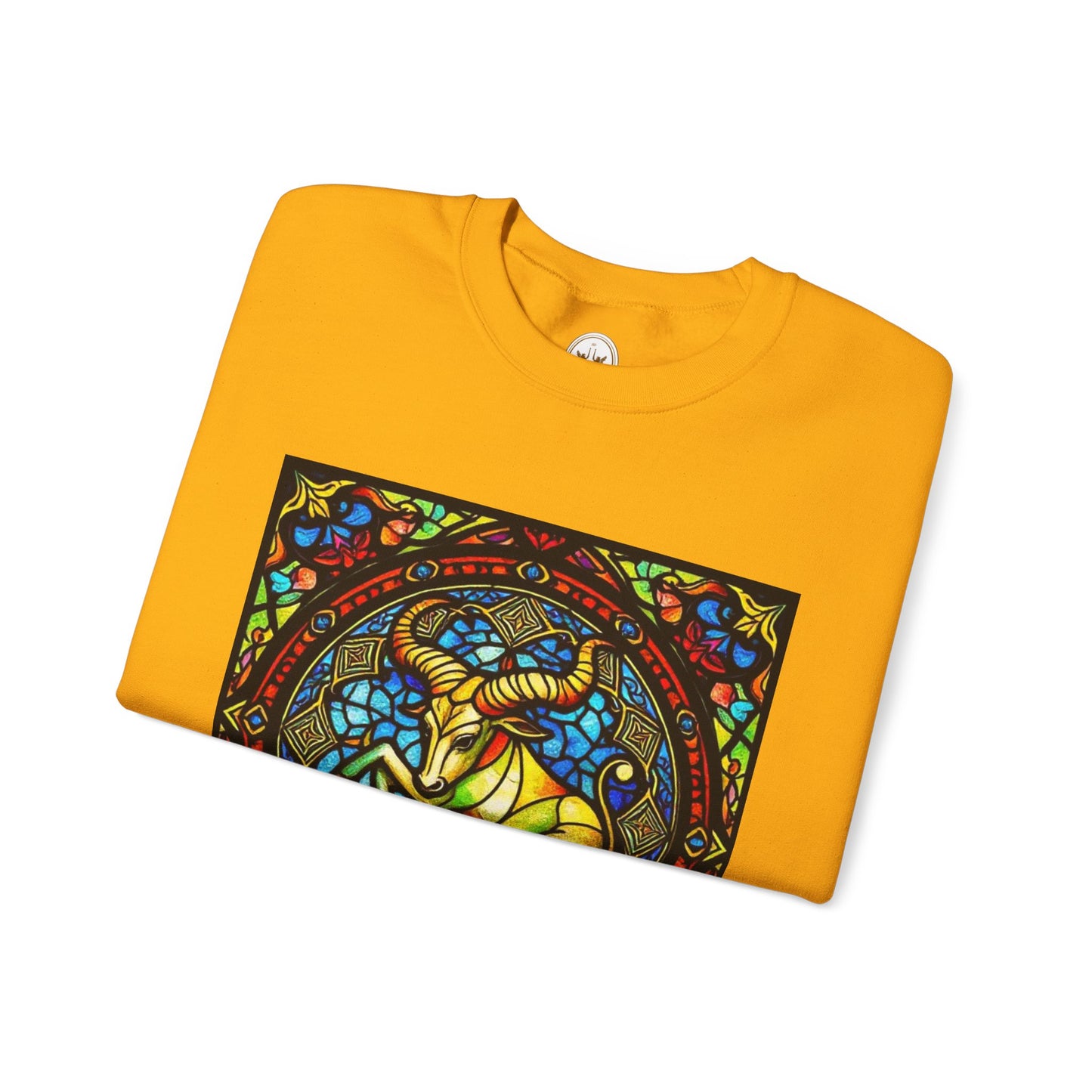 Unisex Heavy Blend™ Crewneck Sweatshirt, Glass, Taurus Zodiac Design