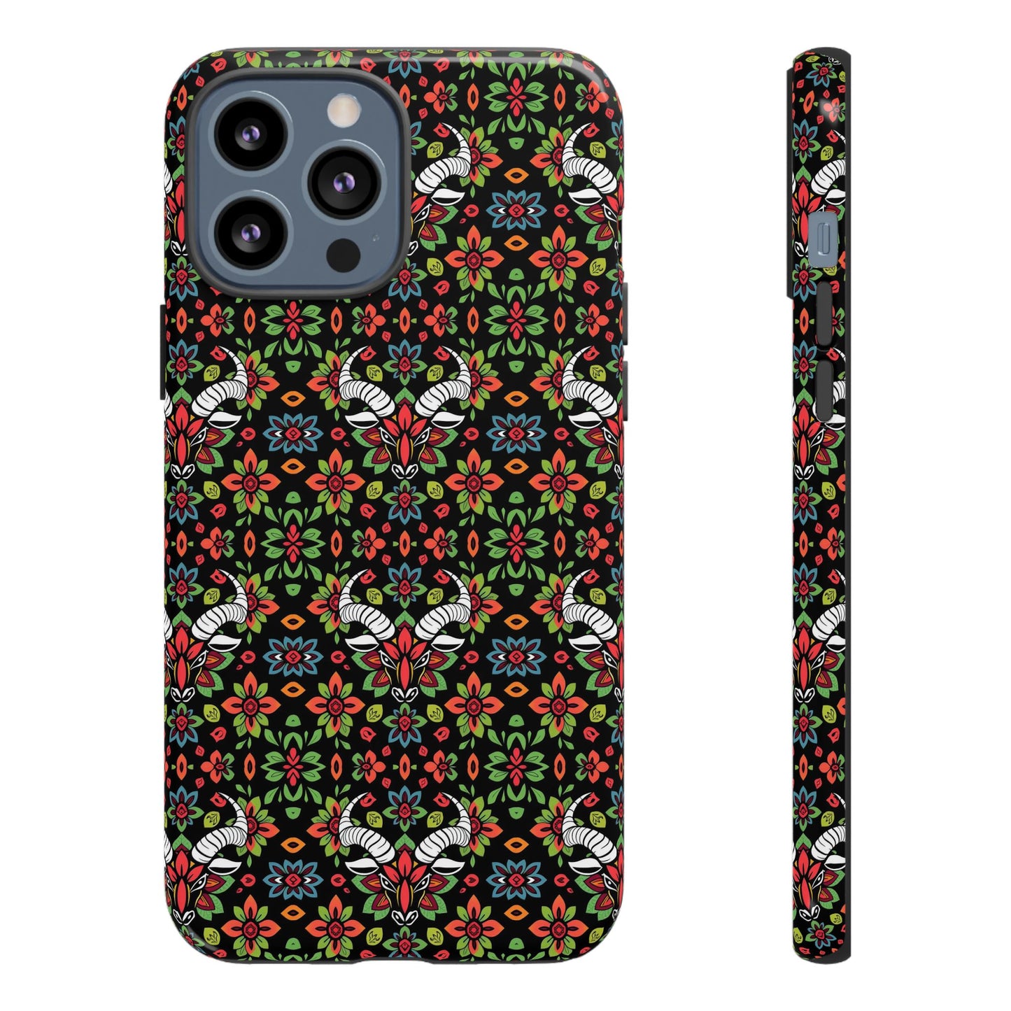 Tough Cases, Taurus, Zodiac v2, Flower Pattern