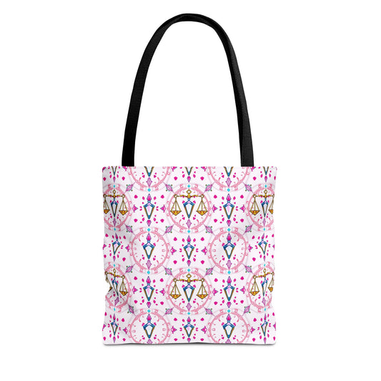 Tote Bag (AOP), Libra, Zodiac, Jewel Pattern