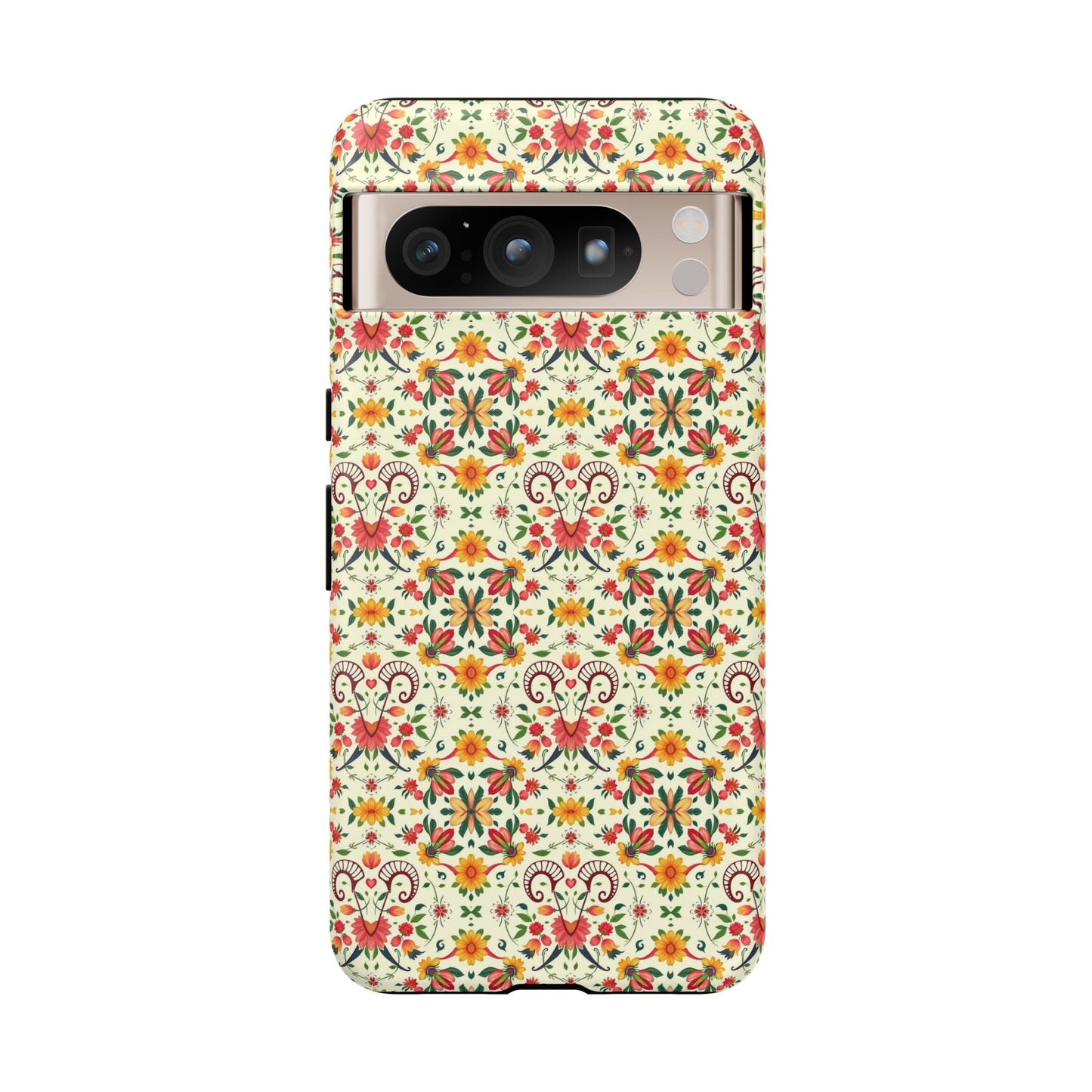 Tough Cases, Aries, Zodiac, Flower Pattern