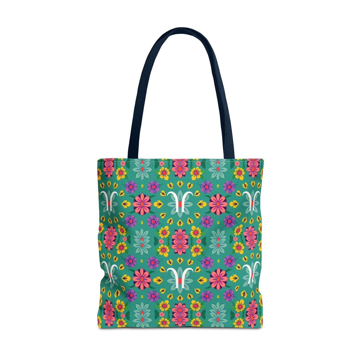 Tote Bag, (AOP), Aquarius, Zodiac v2, Flower Pattern