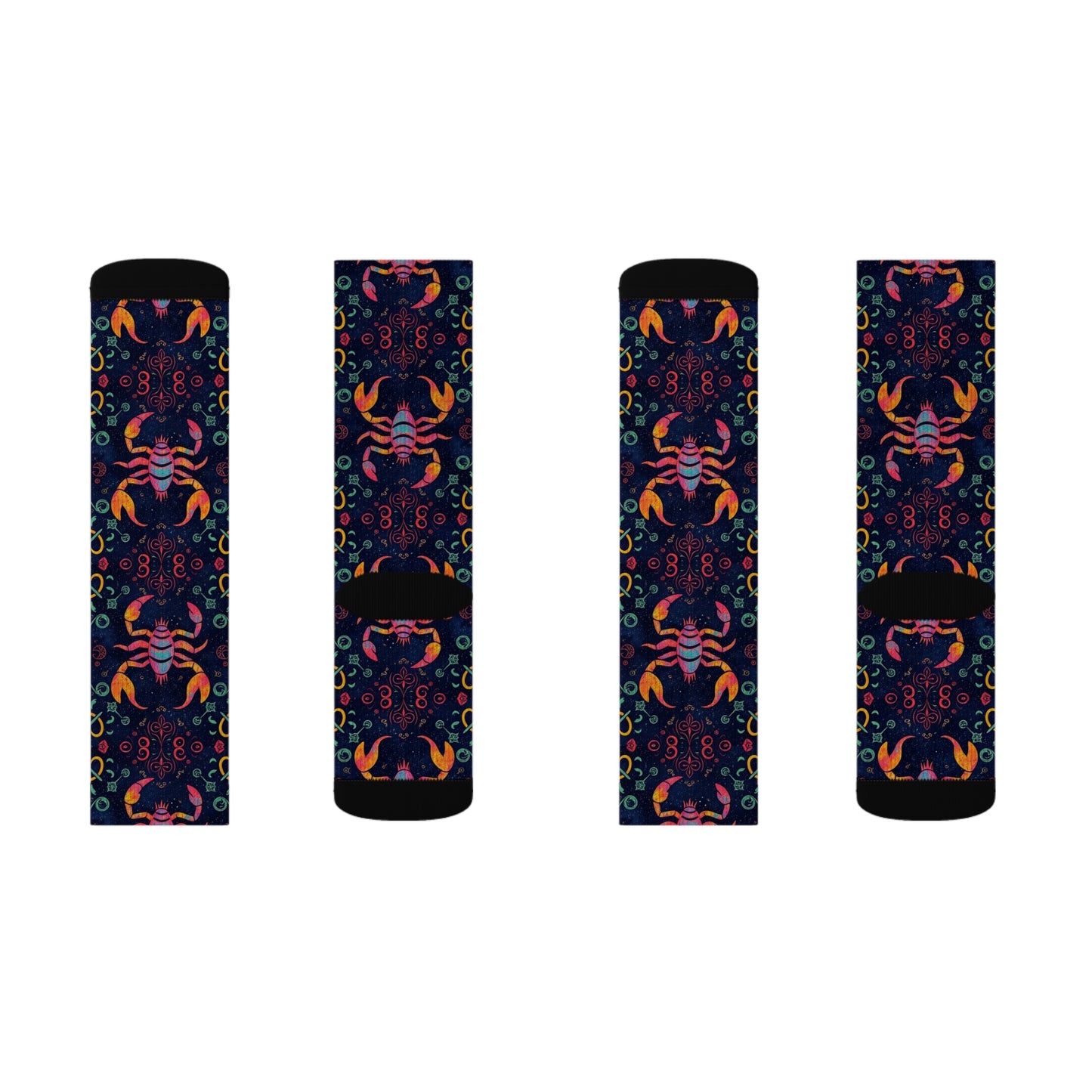 Sublimation Socks, Scorpio, Zodiac v3, Pattern