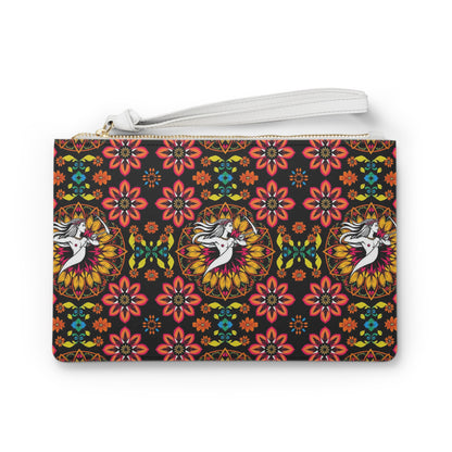 Clutch Bag, Sagittarius, Zodiac v3, Flower Pattern
