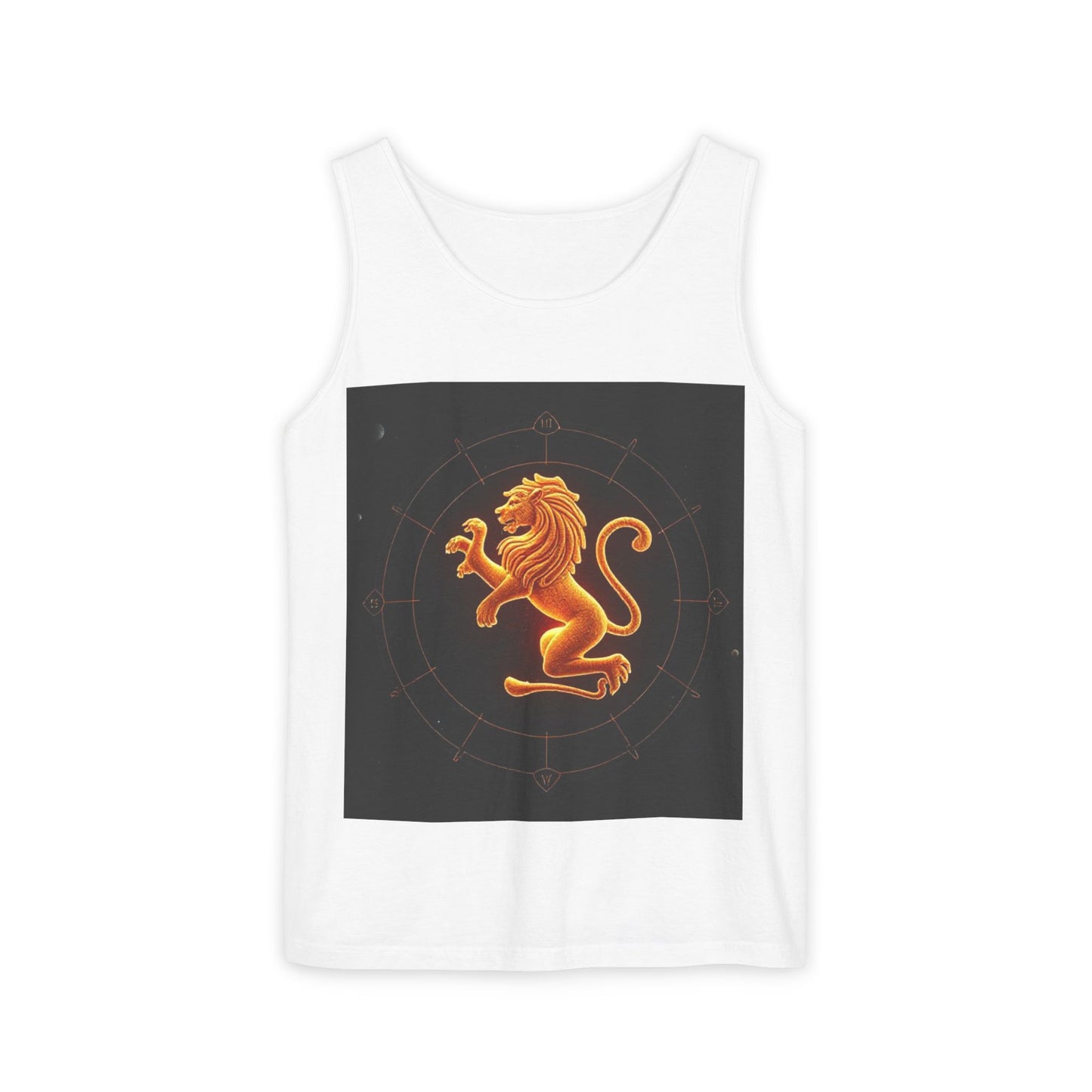 Unisex Garment-Dyed, Tank Top, Leo Design, Space Animal v1, 100% US cotton