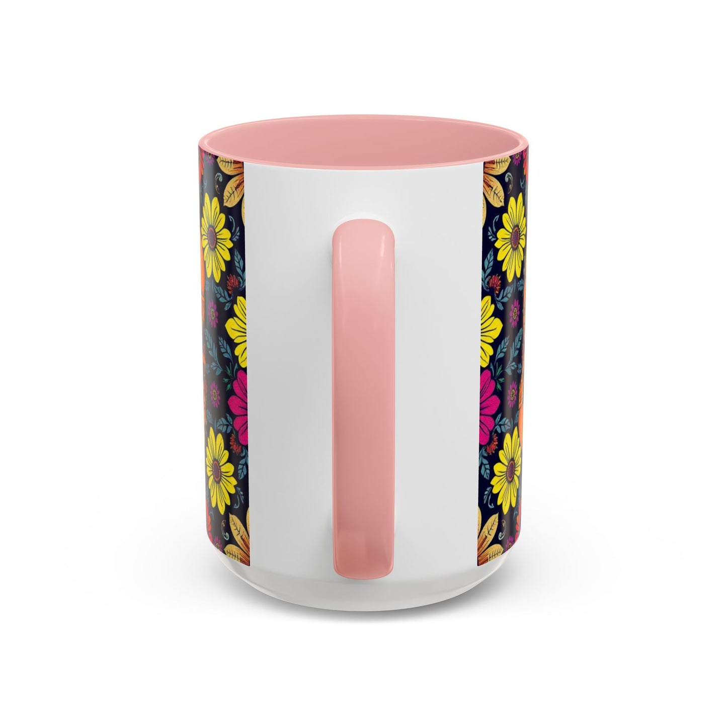 Accent Coffee Mug, Scorpio, Zodiac v3. Flower Pattern, (11, 15oz)
