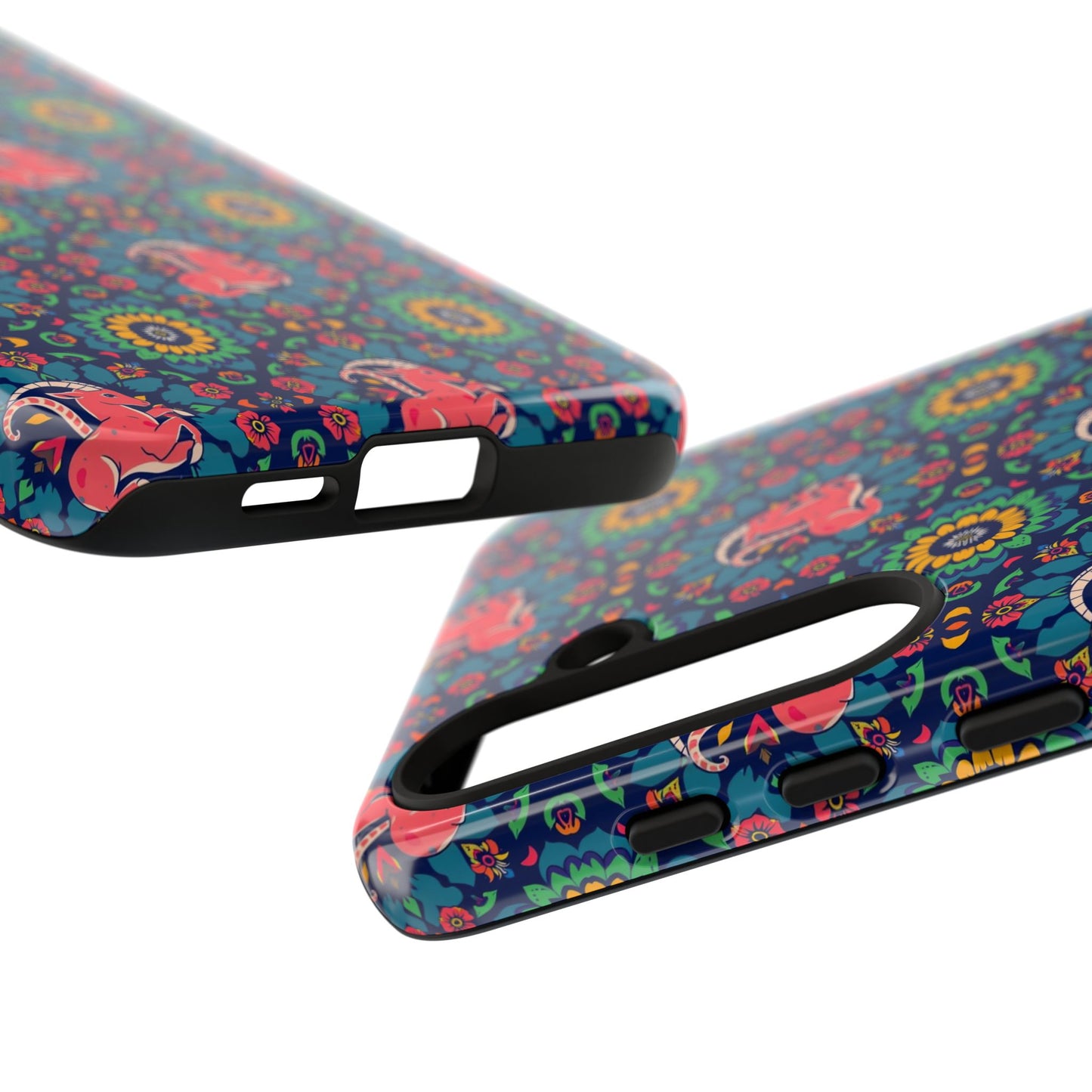 Tough Cases, Capricorn, Zodiac v1, Flower Pattern