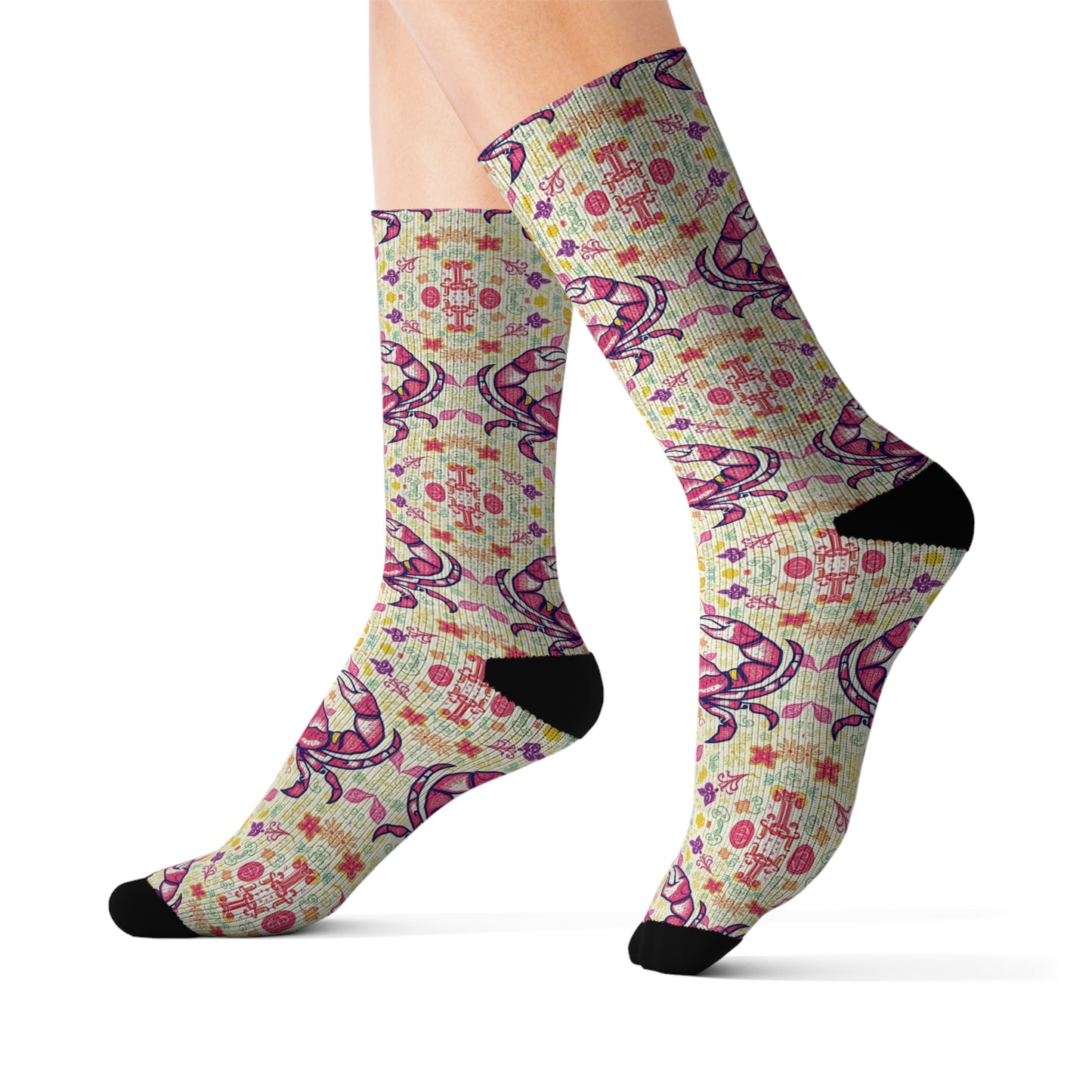 Sublimation Socks, Cancer, Zodiac v3, Pattern