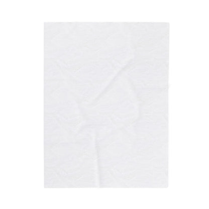 Velveteen Plush Blanket, Taurus Zodiac Sign, Constellation & Symbol, White, 100% polyester