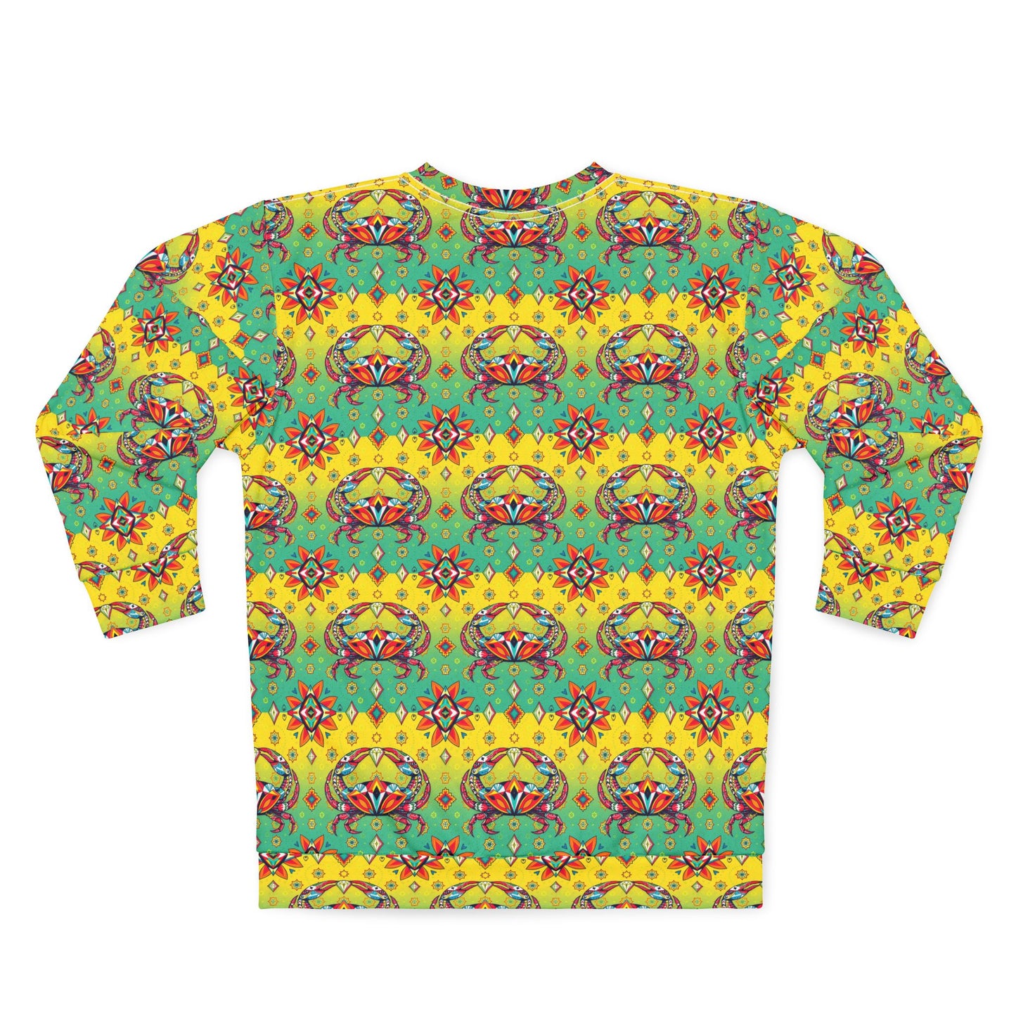 Unisex Sweatshirt (AOP), Cancer, Zodiac v1, Jewel Pattern