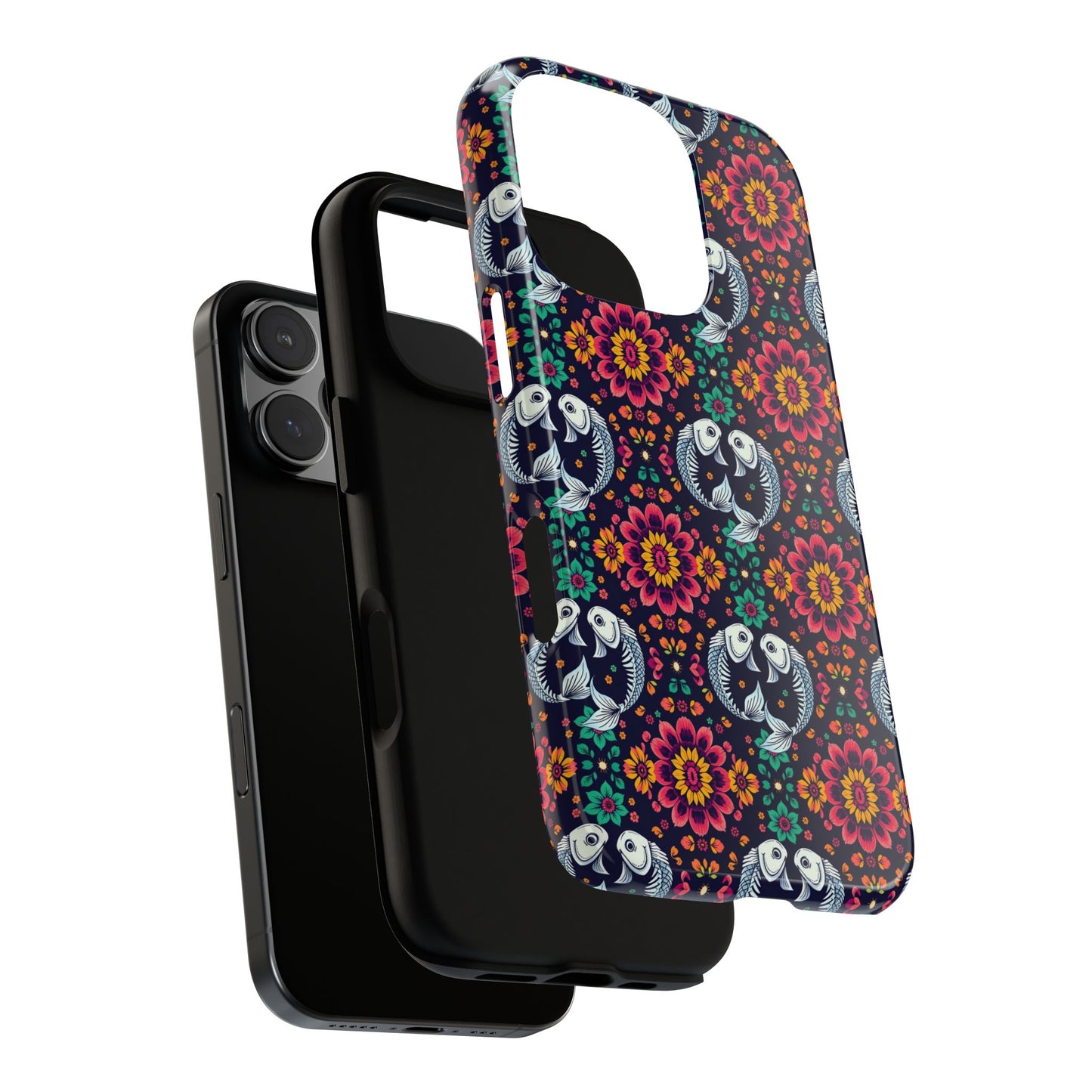 Tough Cases, Pisces, Zodiac v4, Flower Pattern