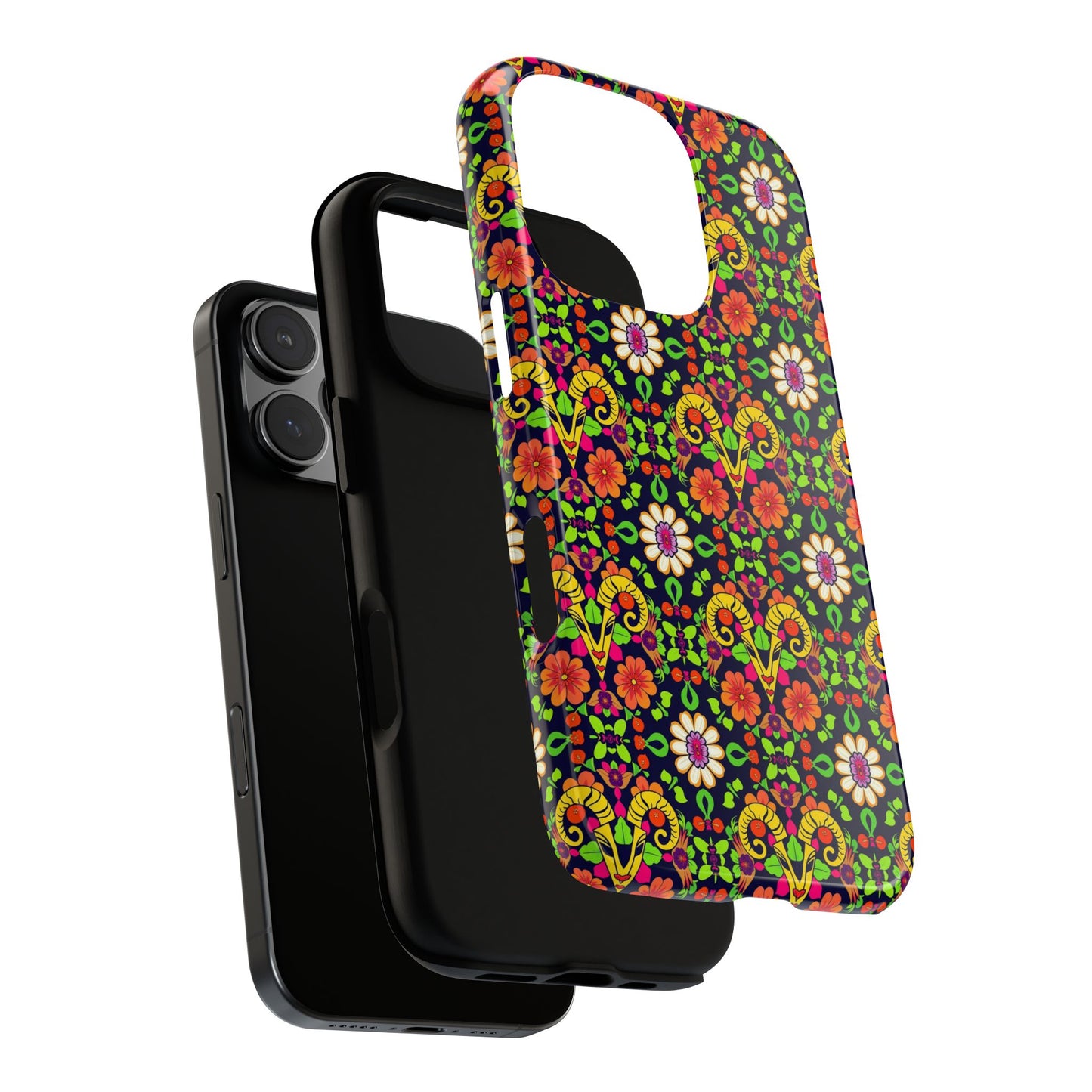 Tough Cases, Aries, Zodiac v4, Flower Pattern
