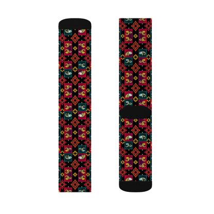 Sublimation Socks, Pisces, Zodiac v1, Shapes Pattern