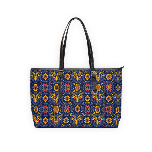 Leather Shoulder Bag, Taurus, Zodiac, Flower Pattern