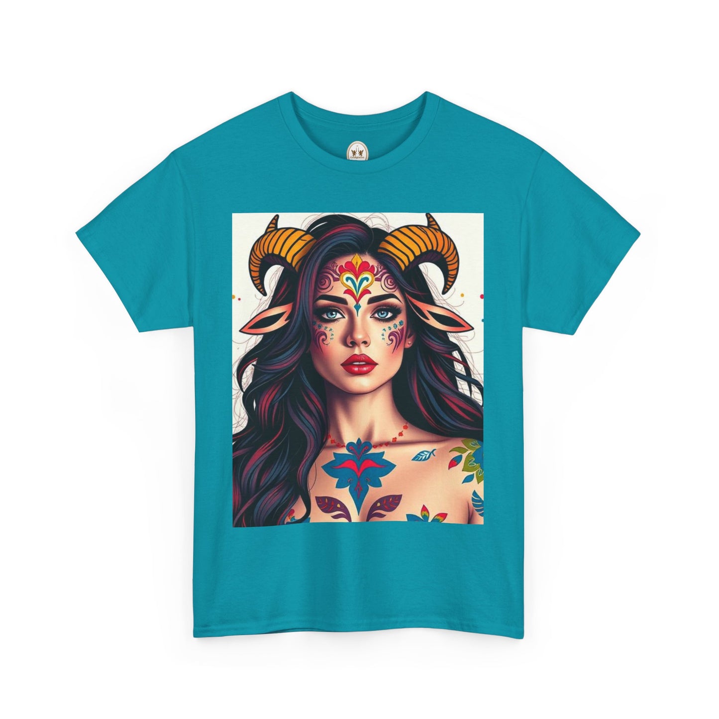 Unisex Heavy Cotton T-Shirt, Taurus, Zodiac v1, Sexy Art