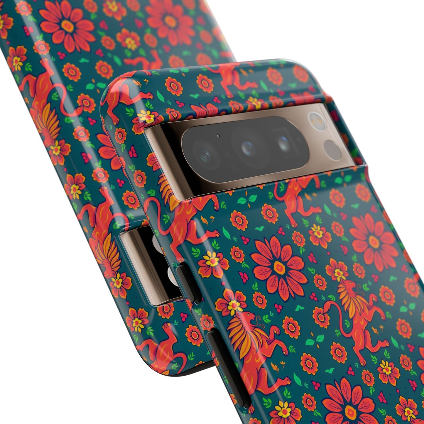 Tough Cases, Leo, Zodiac v2, Flower Pattern