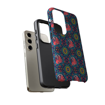 Tough Cases, Capricorn, Zodiac v1, Flower Pattern