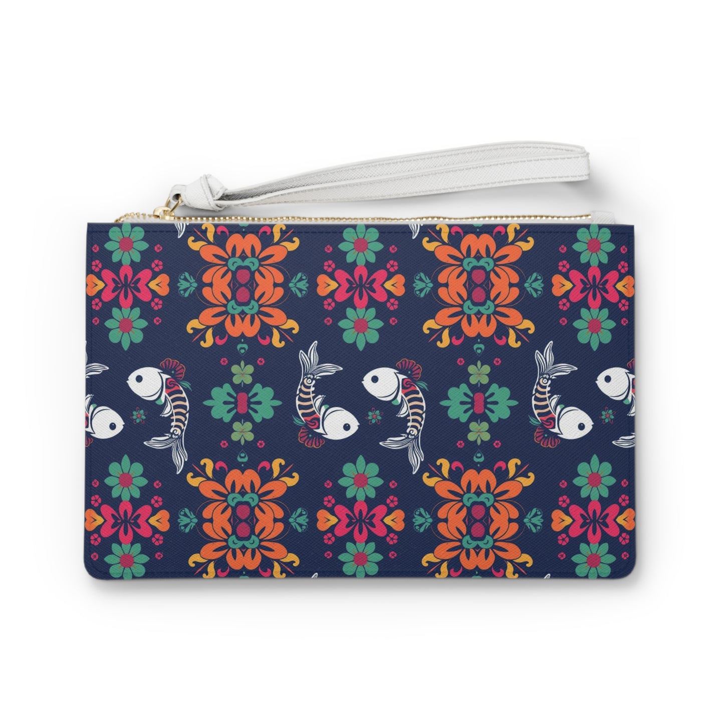 Clutch Bag, Pisces, Zodiac v4, Flower Pattern