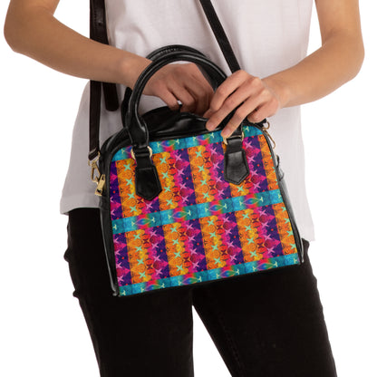 Shoulder Handbag, Pisces, Zodiac v3, Shapes Pattern