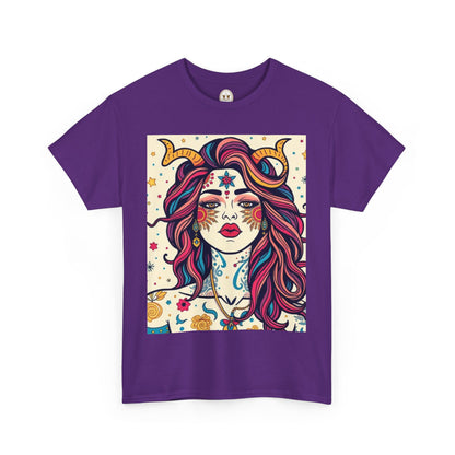 Unisex Heavy Cotton T-Shirt, Virgo, Zodiac v3, Sexy Art