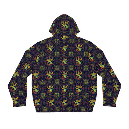 Full-Zip Hoodie (AOP), Virgo, Zodiac v4, Pattern