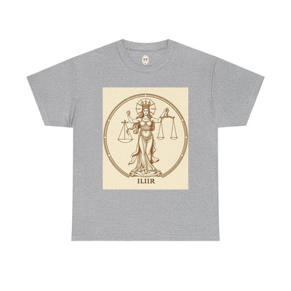 Unisex Heavy Cotton T-Shirt, Libra Goddess, Zodiac Design