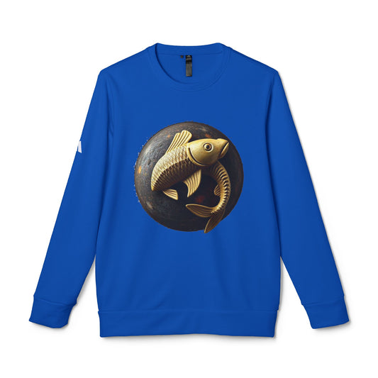 Adidas, Unisex Fleece Crewneck Sweatshirt, Pisces, Space Animal, Zodiac
