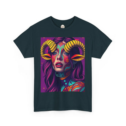 Unisex Heavy Cotton T-Shirt, Taurus, Zodiac v2, Sexy Art