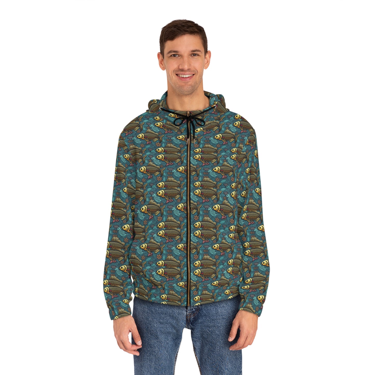 Full-Zip Hoodie (AOP), Pisces, Zodiac v1, Pattern