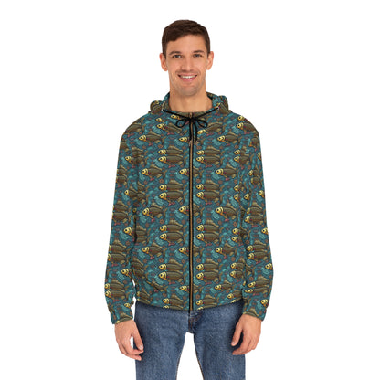 Full-Zip Hoodie (AOP), Pisces, Zodiac v1, Pattern