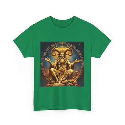 Unisex Heavy Cotton T-Shirt, On The Throne, Taurus Zodiac Design