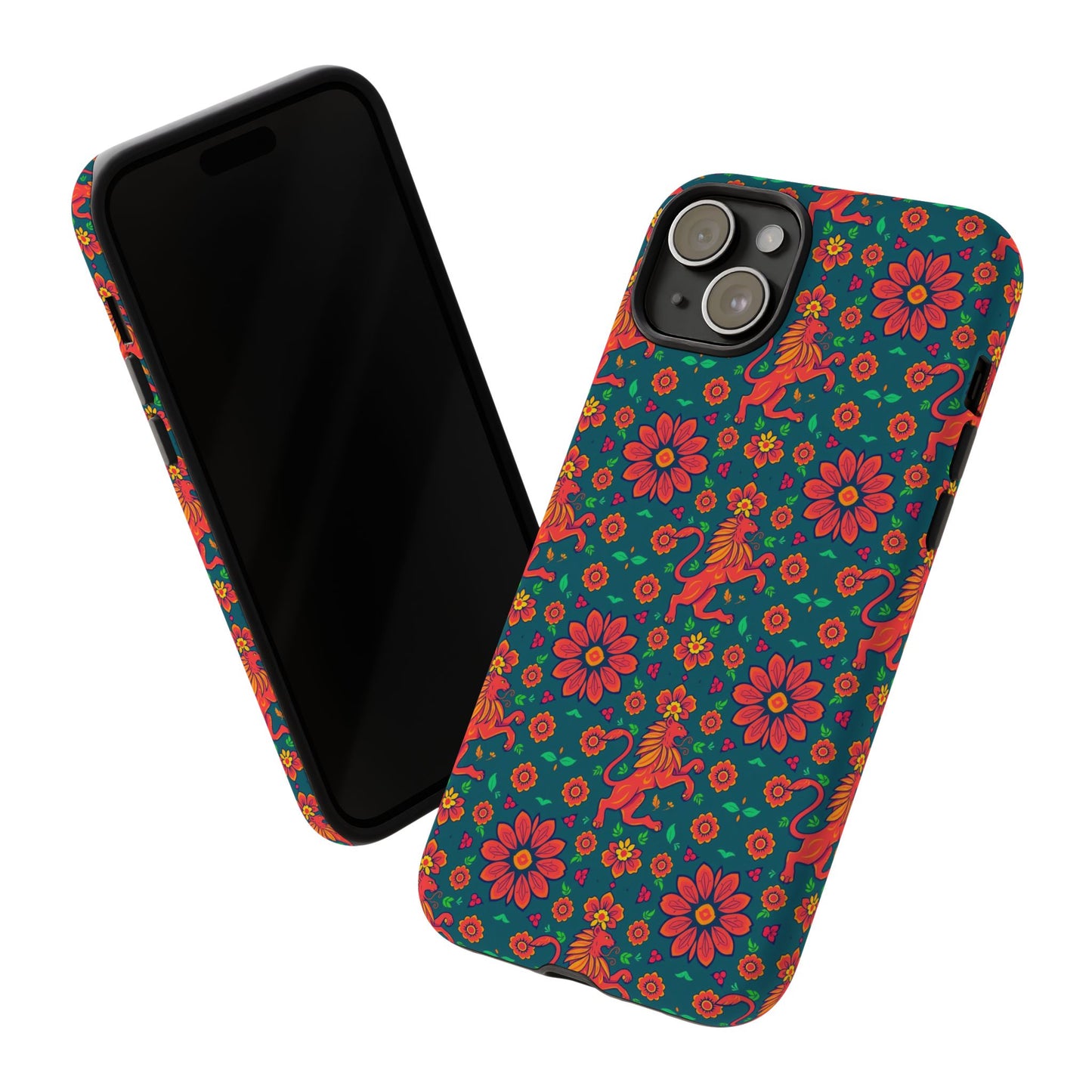 Tough Cases, Leo, Zodiac v2, Flower Pattern
