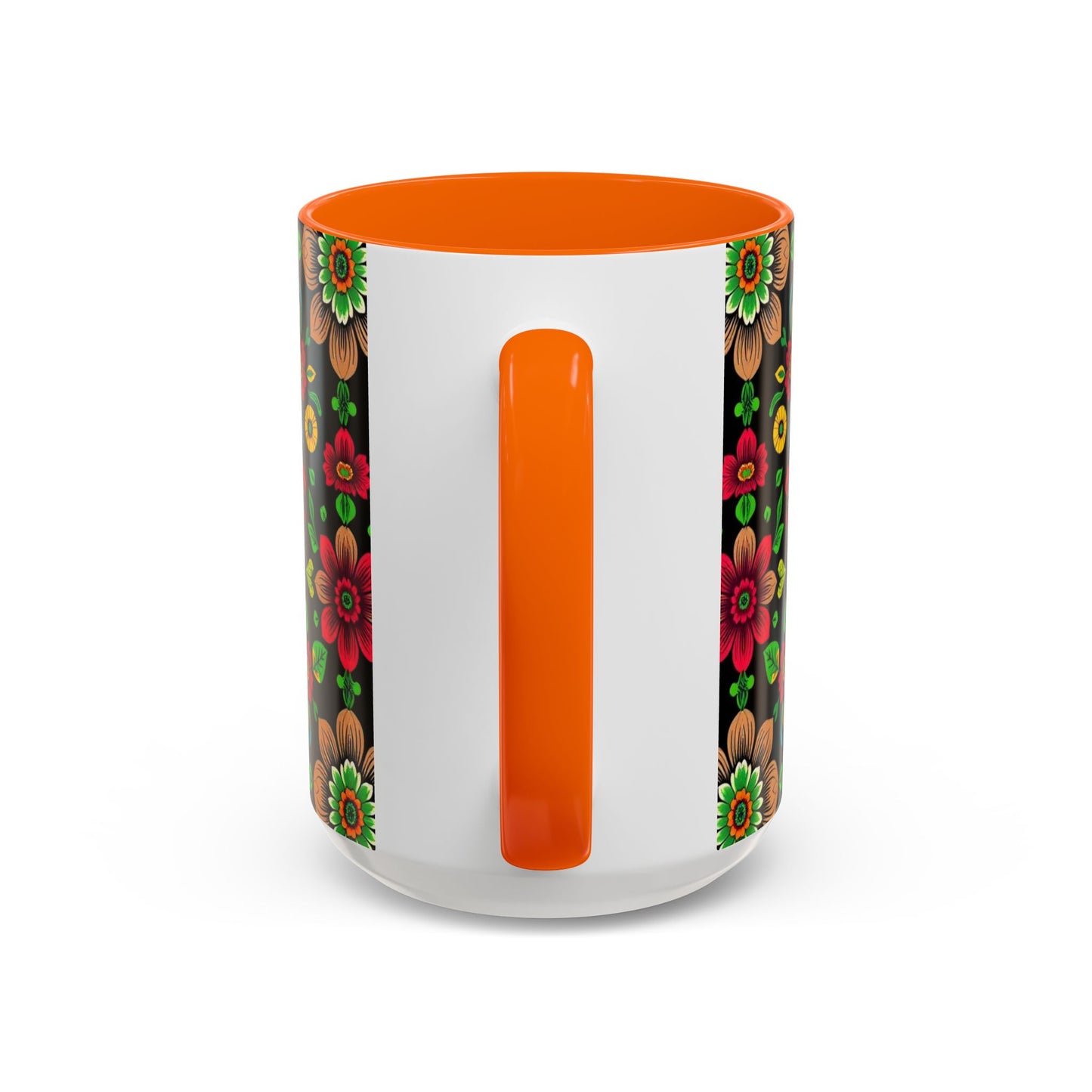 Accent Coffee Mug, Gemini, Zodiac v4, Flower Pattern, (11, 15oz)