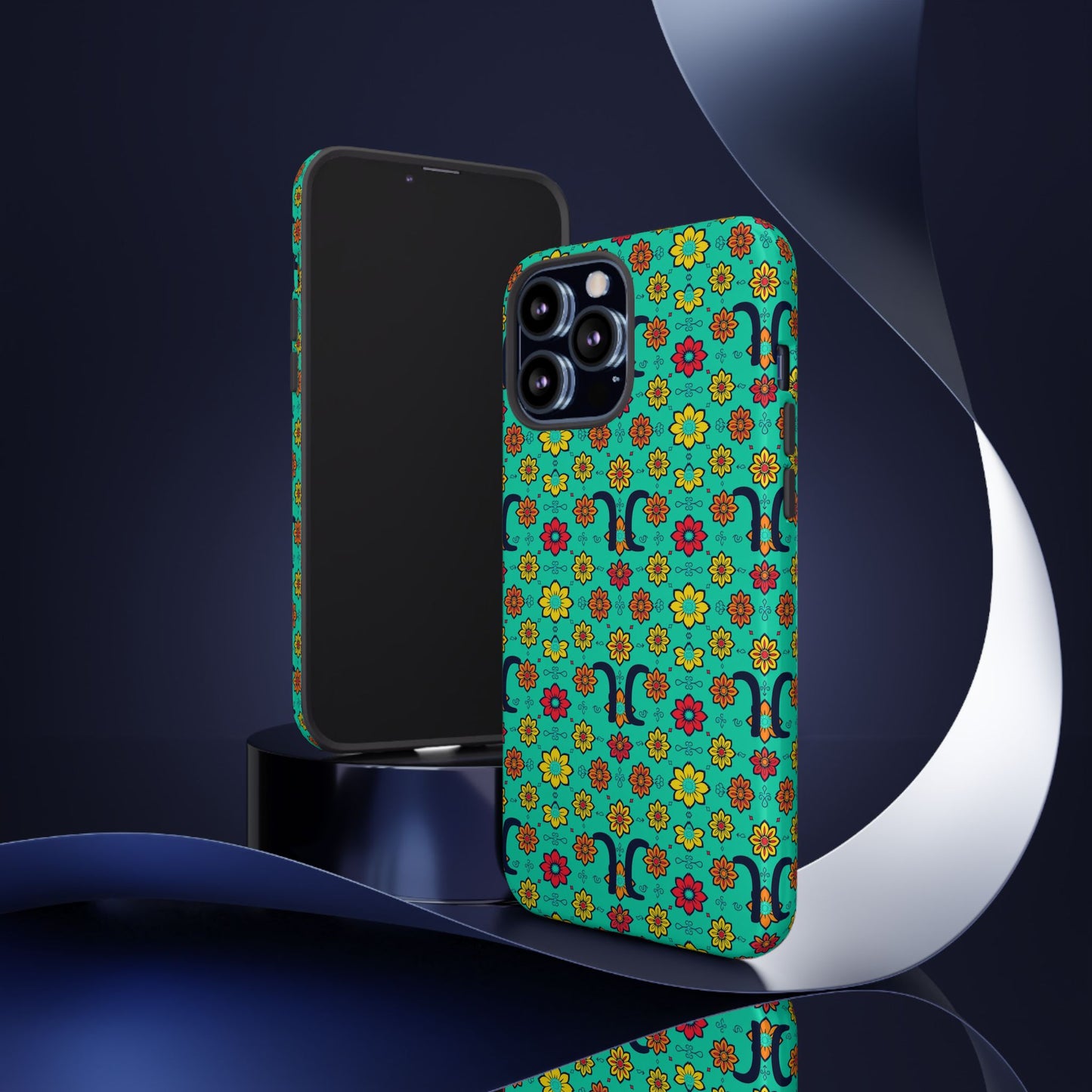 Tough Cases, Aquarius, Zodiac v2, Flower Pattern
