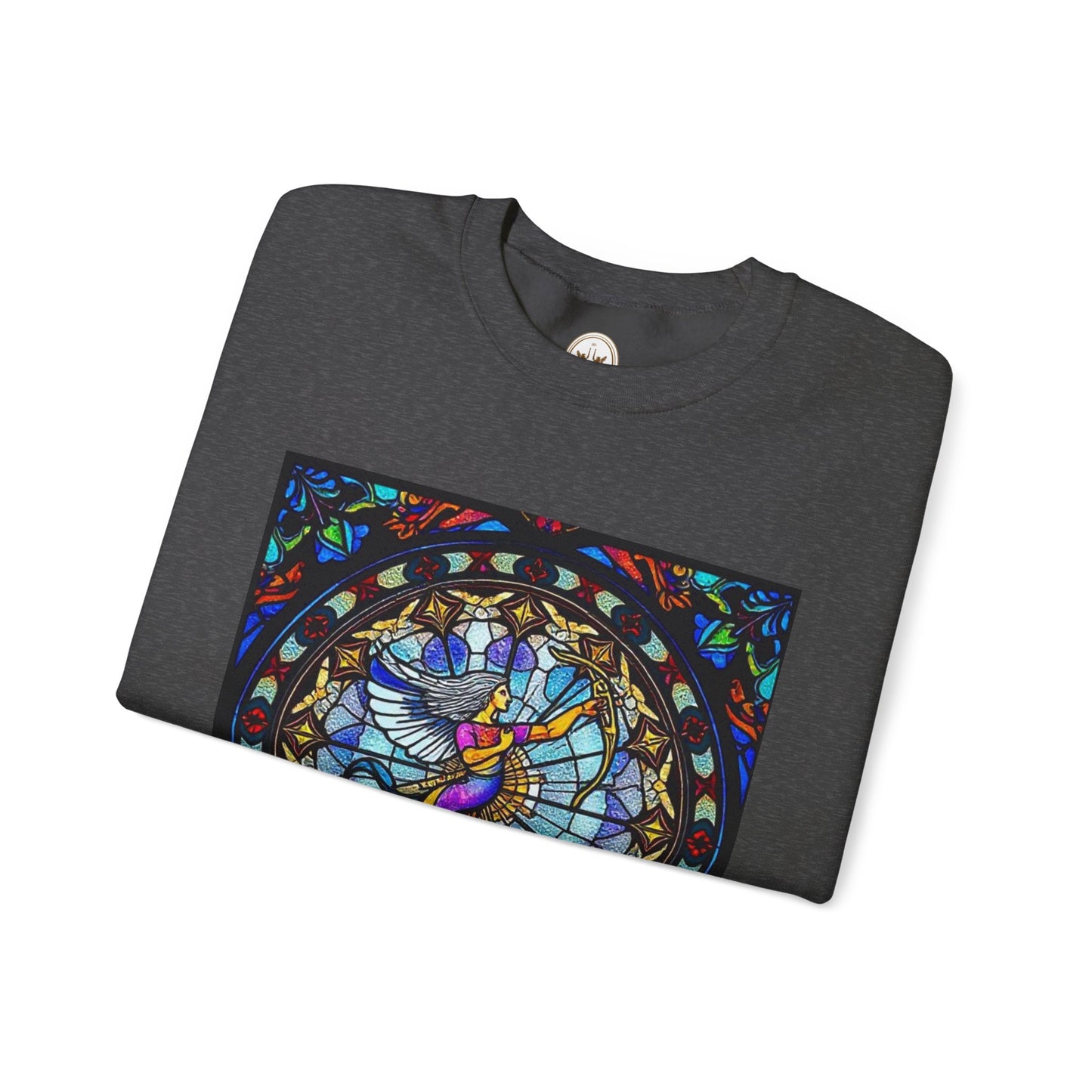 Unisex Heavy Blend™ Crewneck Sweatshirt, Glass, Sagittarius Zodiac Design