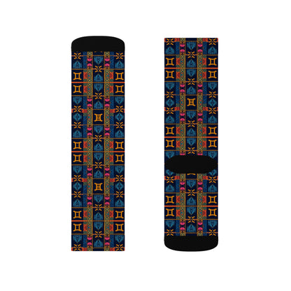 Sublimation Socks, Gemini, Zodiac v2, Shapes Pattern