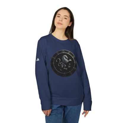 Adidas, Unisex Fleece Crewneck Sweatshirt, Leo, Space Animal, Zodiac