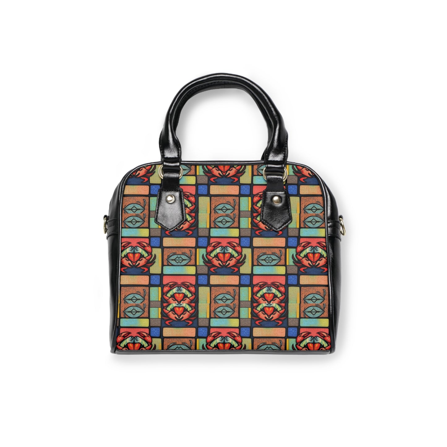 Shoulder Handbag, Cancer, Zodiac v4, Shapes Pattern
