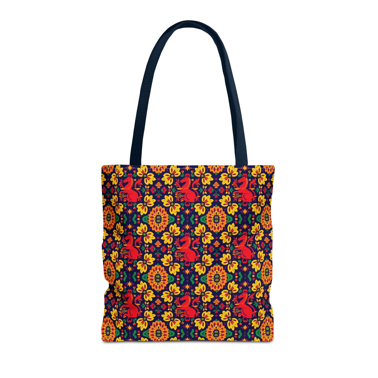 Tote Bag (AOP), Virgo, Zodiac, Flower Pattern