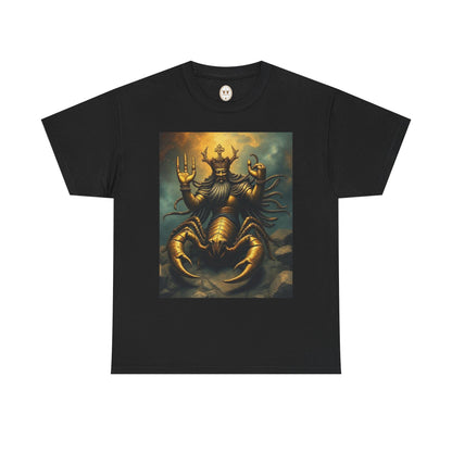 Unisex Heavy Cotton T-Shirt, Desert Scorpio King v1, Zodiac Design