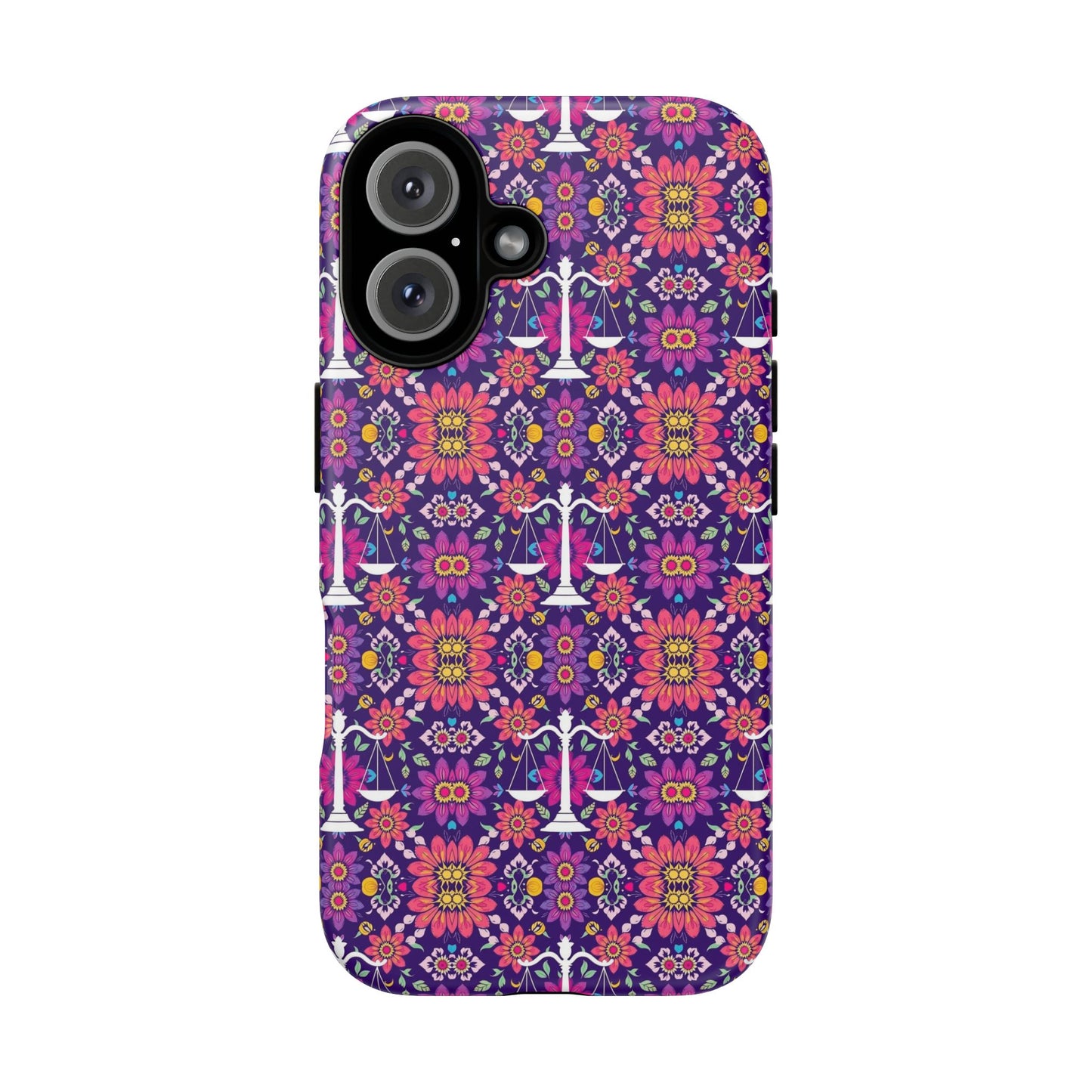 Tough Cases, Libra, Zodiac v4, Flower Pattern