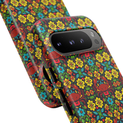 Tough Cases, Cancer, Zodiac v2, Flower Pattern