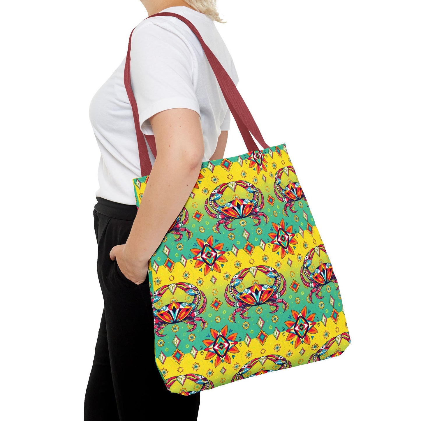 Tote Bag (AOP), Cancer, Zodiac, Jewel Pattern
