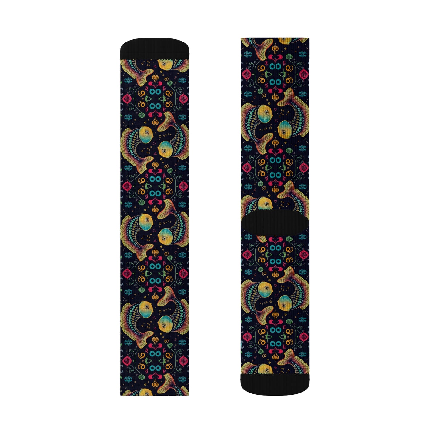 Sublimation Socks, Pisces, Zodiac v3, Pattern