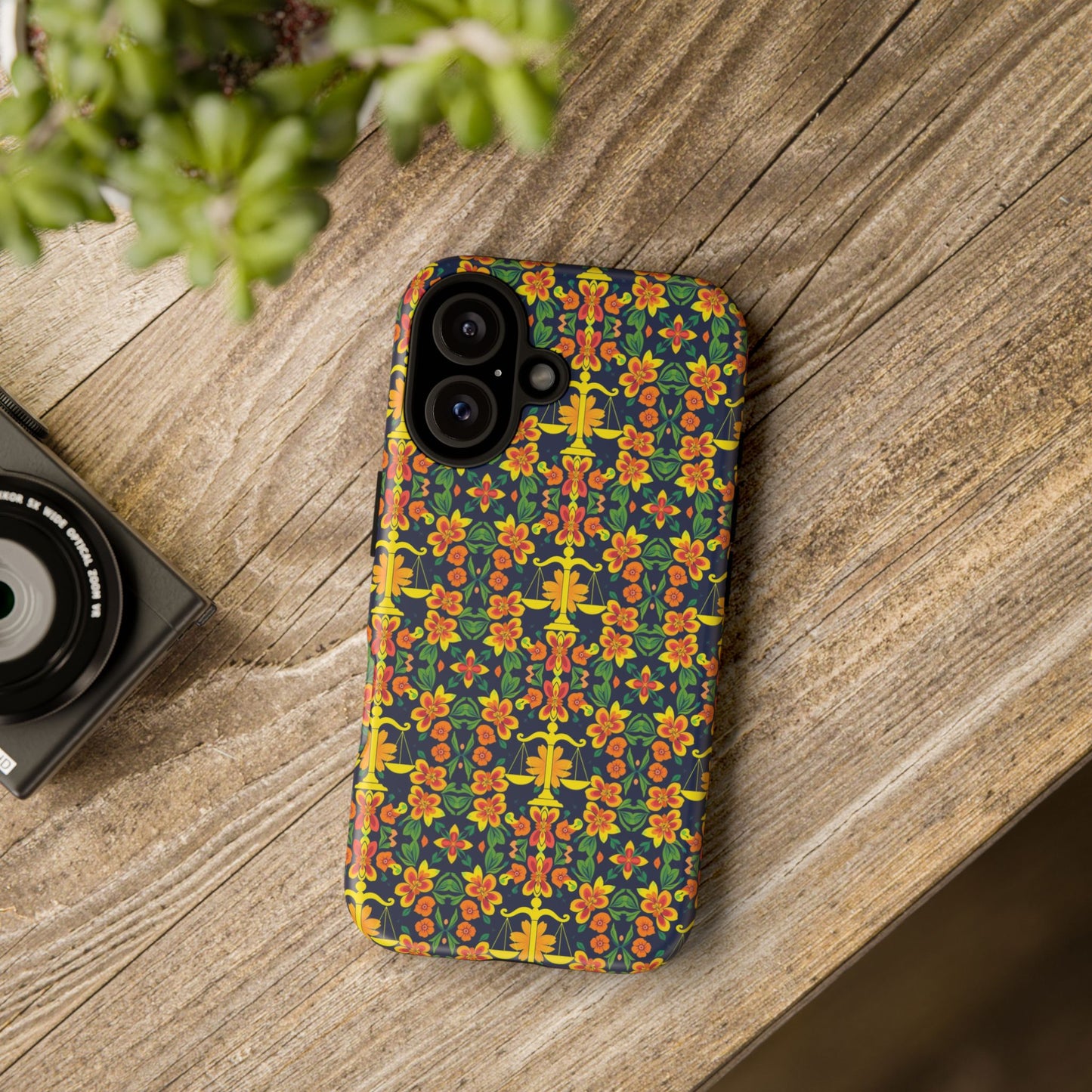 Tough Cases, Libra, Zodiac v3, Flower Pattern