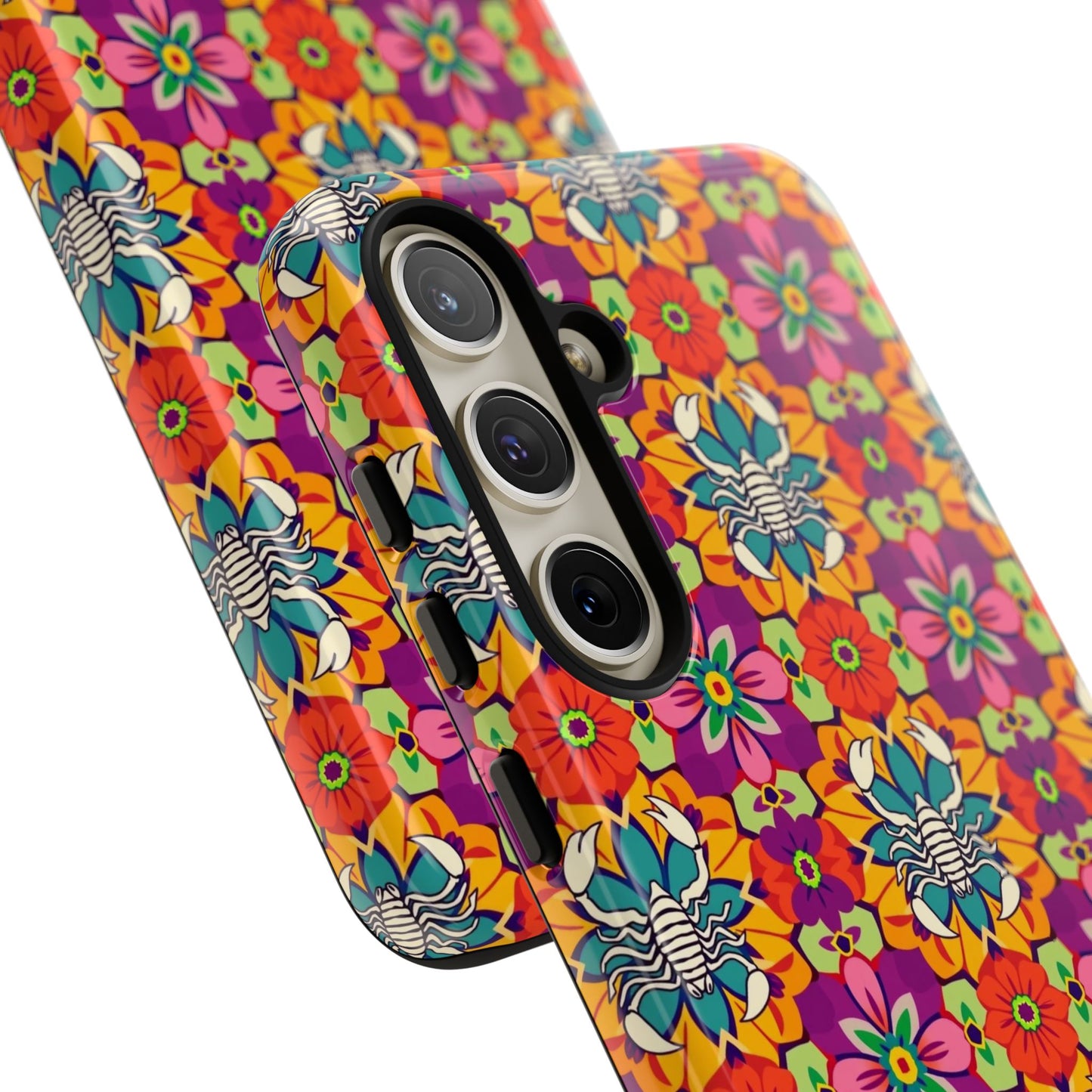 Tough Cases, Scorpio, Zodiac v3, Flower Pattern